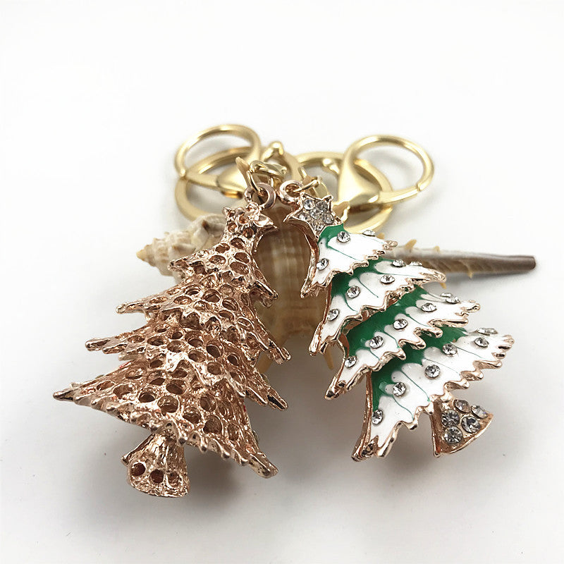 Wholesale Alloy Christmas Tree Keychain